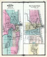 Racine, Kenosha, Elroy, Wisconsin State Atlas 1881